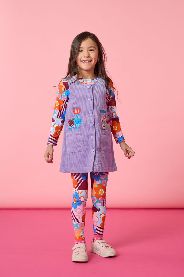 Gorman - Bouquet Cord Kids Pini Dress - lilac