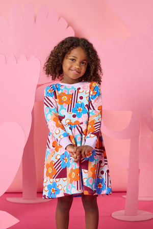 Gorman - Cut Out Flower Kids Dress - multi