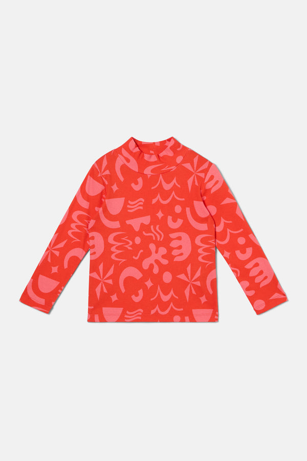 Gorman - Playful Shapes Kids Skivvy Top - red