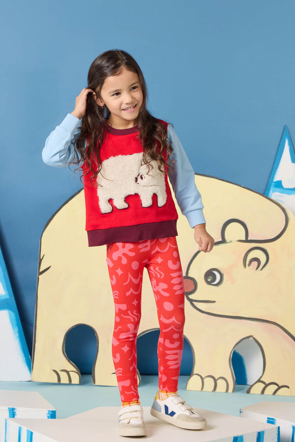 Gorman - Playful Shapes Kids Legging - red