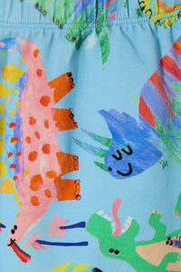 Gorman - Dino Land Baby Legging - blue