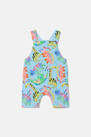 Gorman - Dino Land Baby Overalls - blue