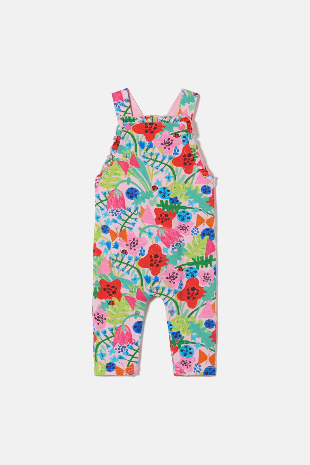 Gorman - Flower Field Baby Overalls - pink