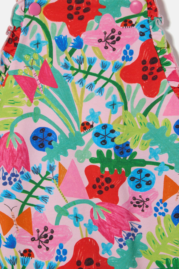 Gorman - Flower Field Baby Overalls - pink