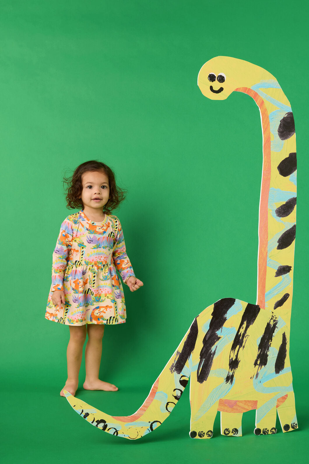 Gorman - Pretty Dino Baby Dress - cream