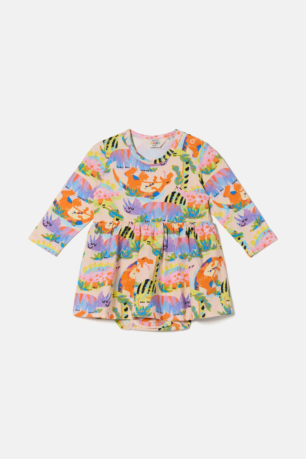 Gorman - Pretty Dino Baby Dress - cream