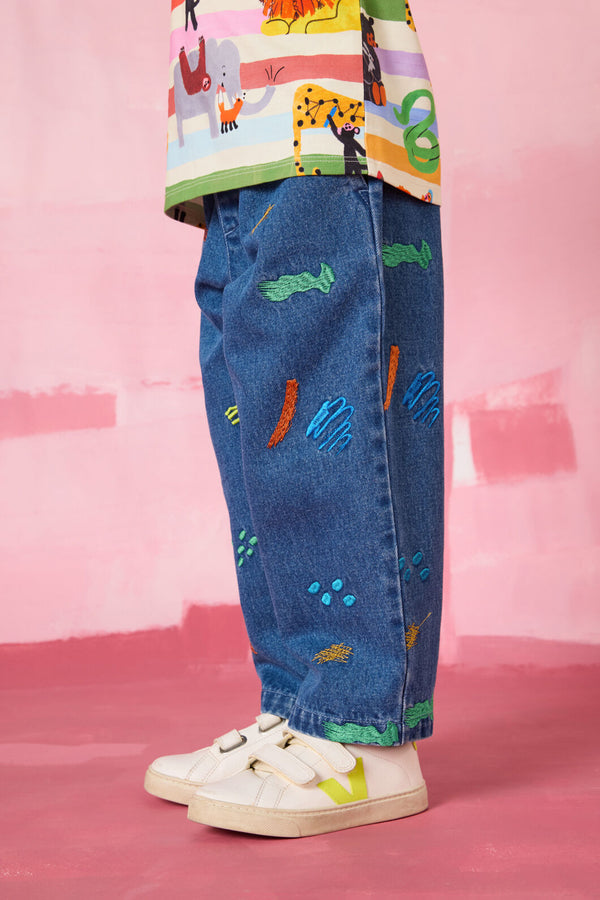 Gorman - Maxi Doodles Kids Pants - denim