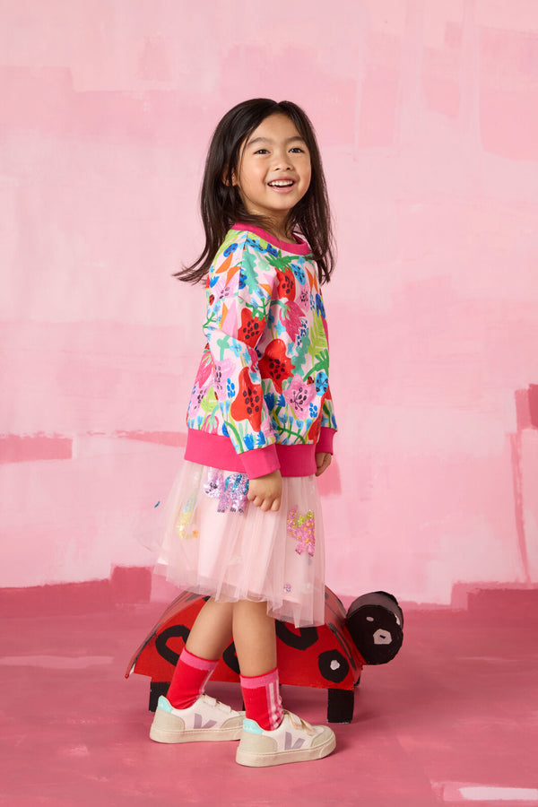 Gorman - Flower Fields Kids Sweater - pink