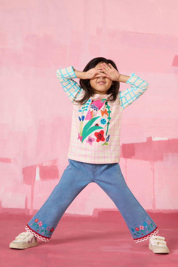 Gorman - Check Flowers Kids T-Shirt - multi