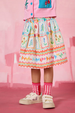 Gorman - Gallery Border Kids Skirt - multi
