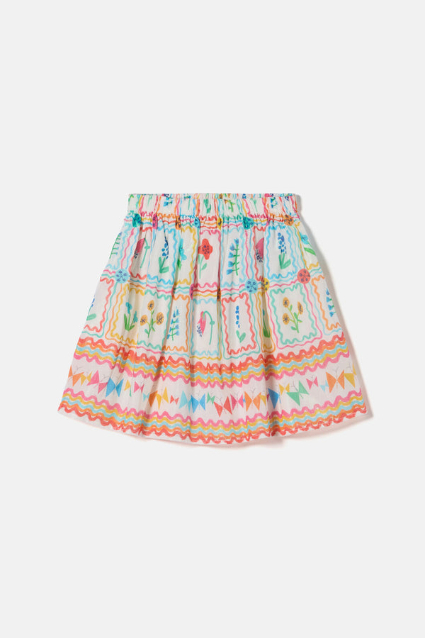 Gorman - Gallery Border Kids Skirt - multi