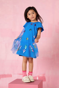 Gorman - Field Kids Sequins Dress - blue