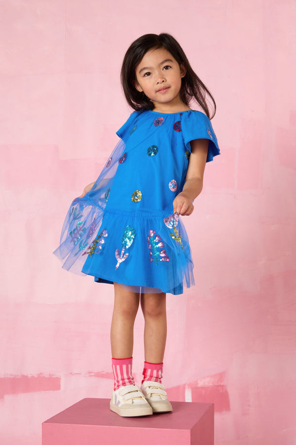 Gorman - Field Kids Sequins Dress - blue