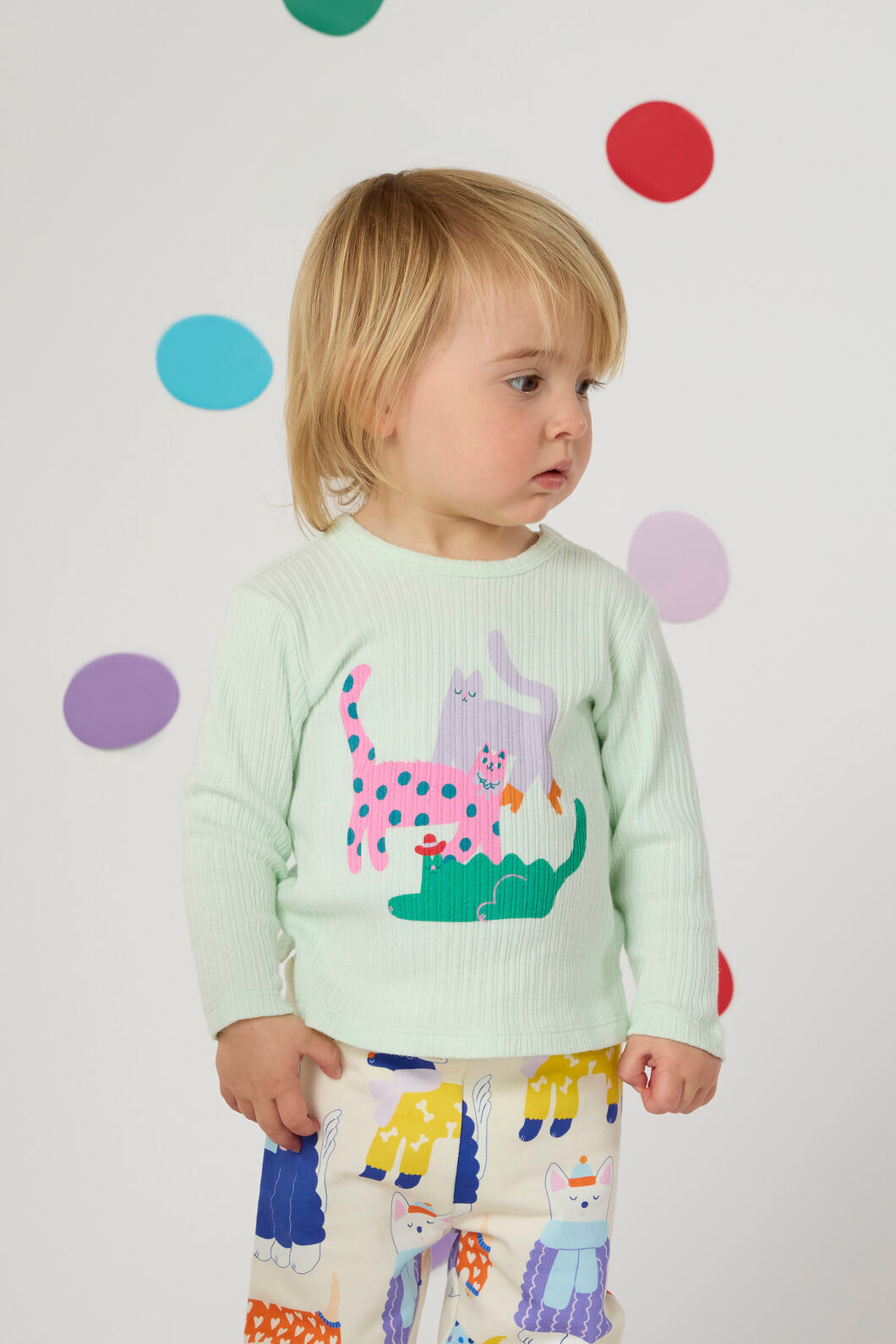 Gorman - Three Cats Baby T-Shirt - mint