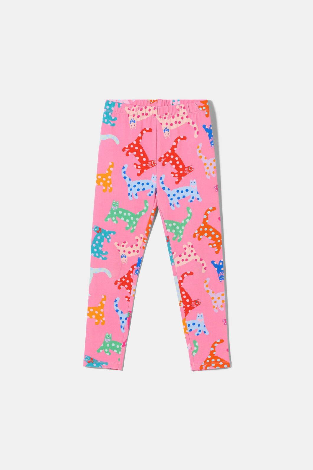 Gorman - Spotty Cats Kids Legging - pink