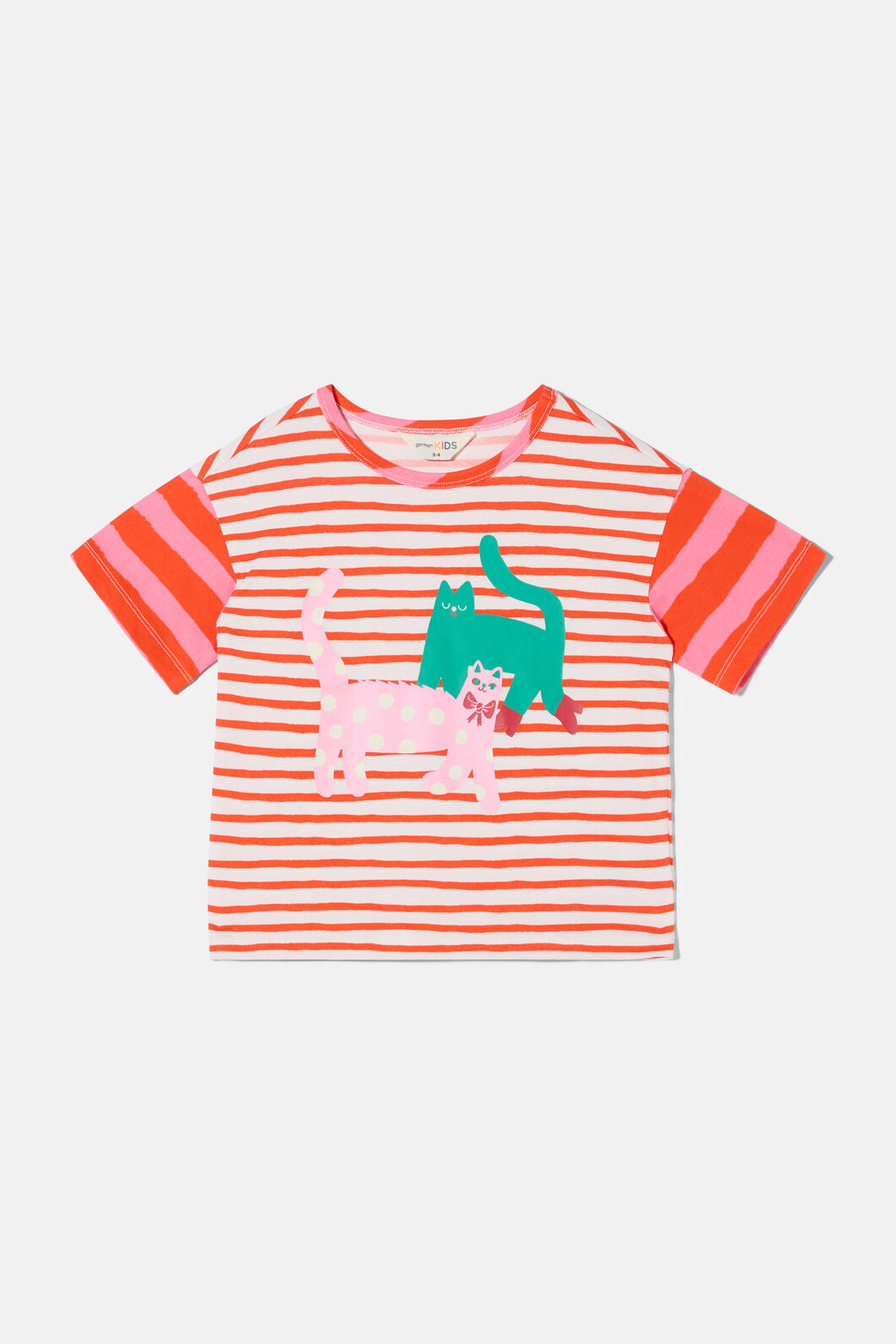 Gorman - Stripe Cats Kids T-Shirt - stripe