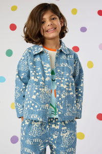 Gorman - Denim Cats Kids Jacket - denim