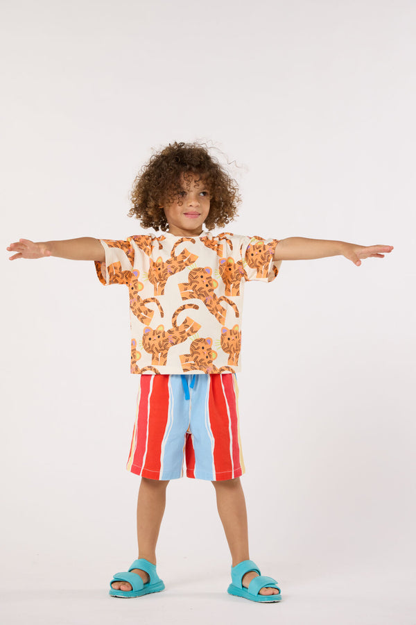 Gorman - Red Stripes Kids Shorts - red-stripe