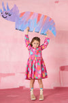 Gorman - Secret Garden Kids Border Dress - pink