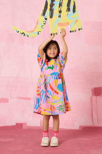 Gorman - Maxi Doodles Kids Dress - pink