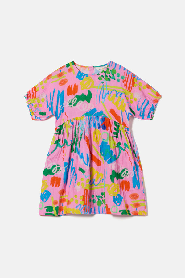 Gorman - Maxi Doodles Kids Dress - pink