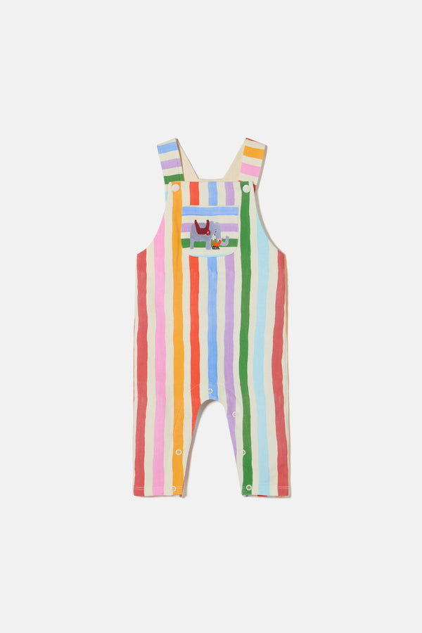 Gorman - Stripy Stripe Baby Overalls - multi