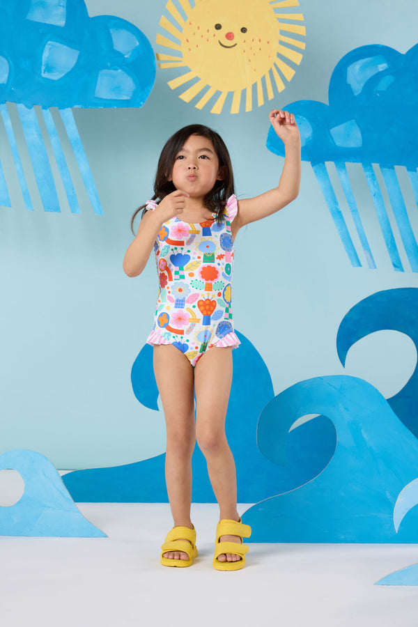 Gorman - Bloom Boom Kids Swim Suit - white