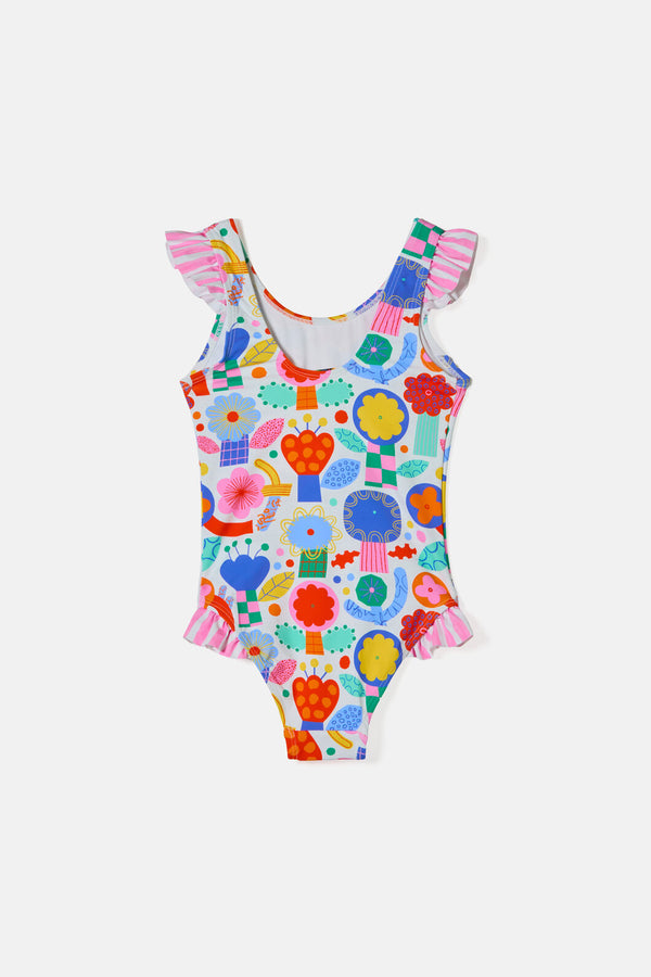 Gorman - Bloom Boom Kids Swim Suit - white