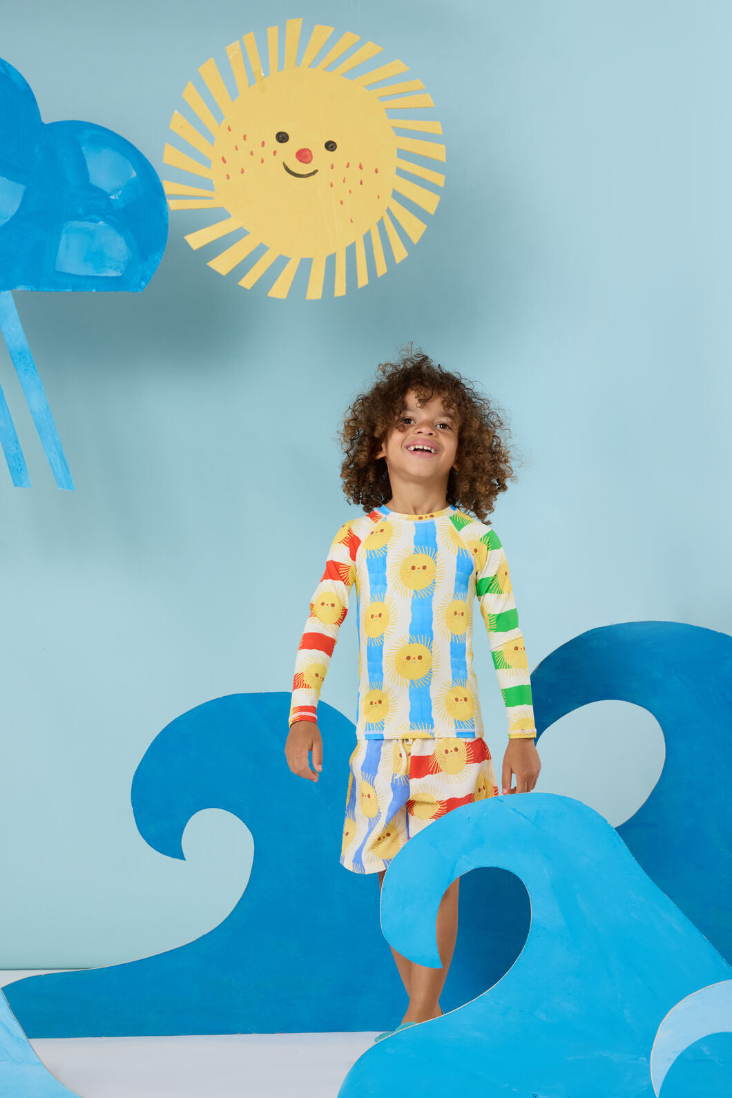 Gorman - Sunny Spliced Kids Swim Top - multi