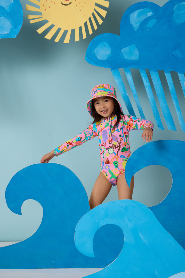 Gorman - Bugs In Bloom Kids Swim Suit - pink
