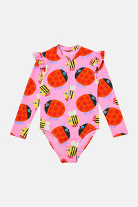 Gorman - Bugs And Bees Kids Swimsuit - pink