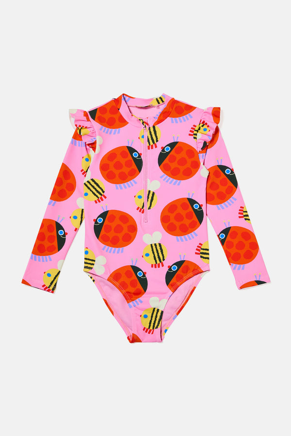 Gorman - Bugs And Bees Kids Swimsuit - pink