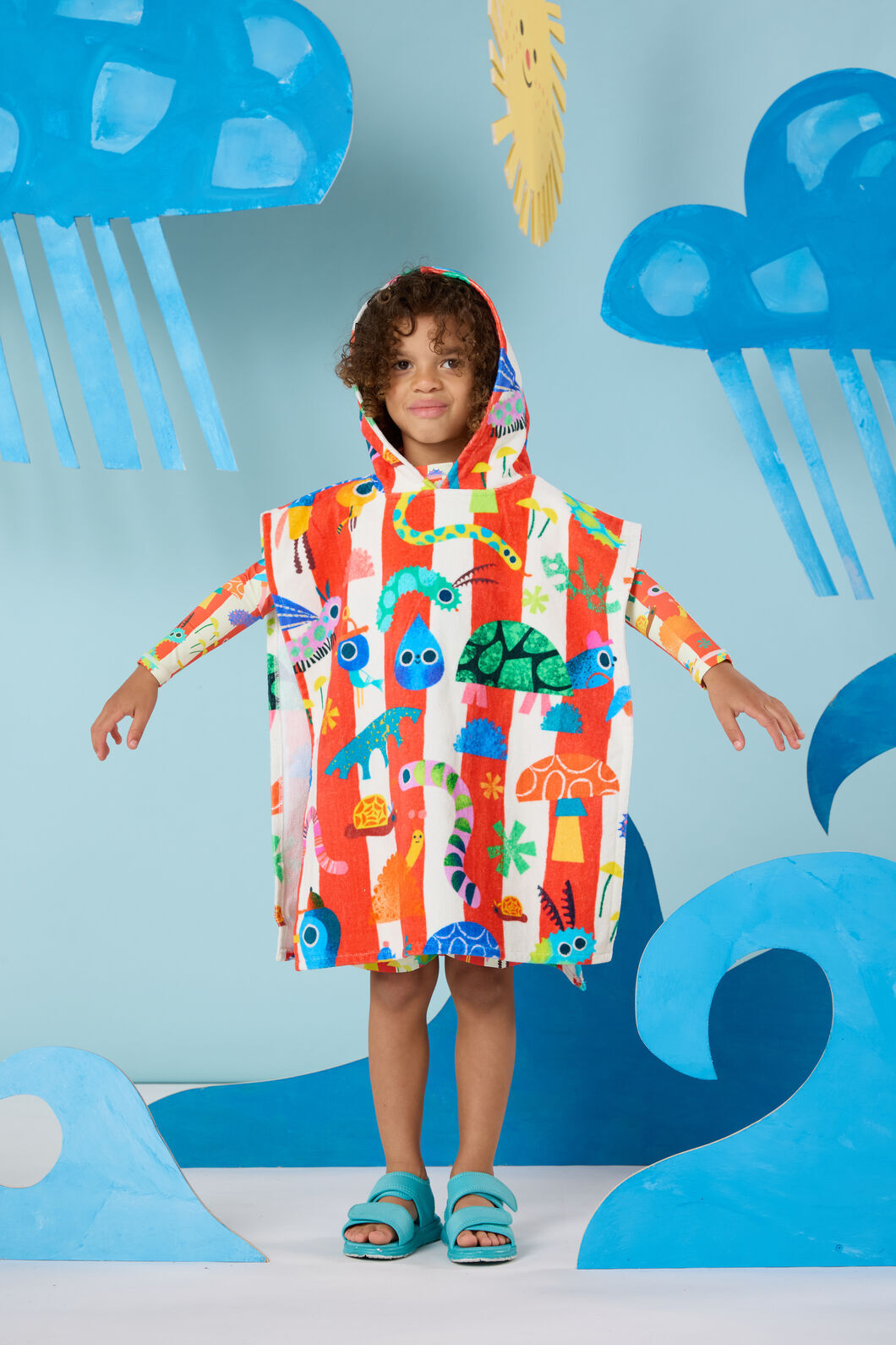 Gorman - Beach Buggies Kids Poncho - multi