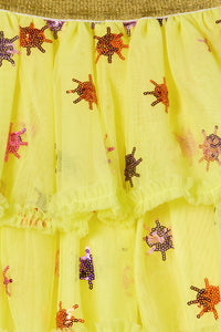 Gorman - Mini Sun Sequin Kids Skirt - yellow