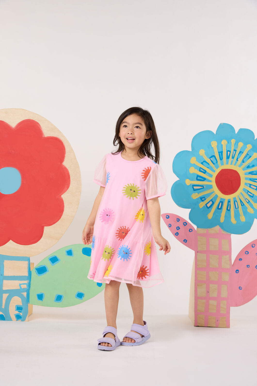 Gorman - Happy Suns Kids Sequin Dress - pink