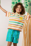 Gorman - Sunshine Stripe Kids Polo Top - multi