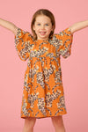 Gorman - Jumping Tiger Kids Dress - orange