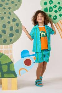 Gorman - Stripe Guys Kids Shirt - blue
