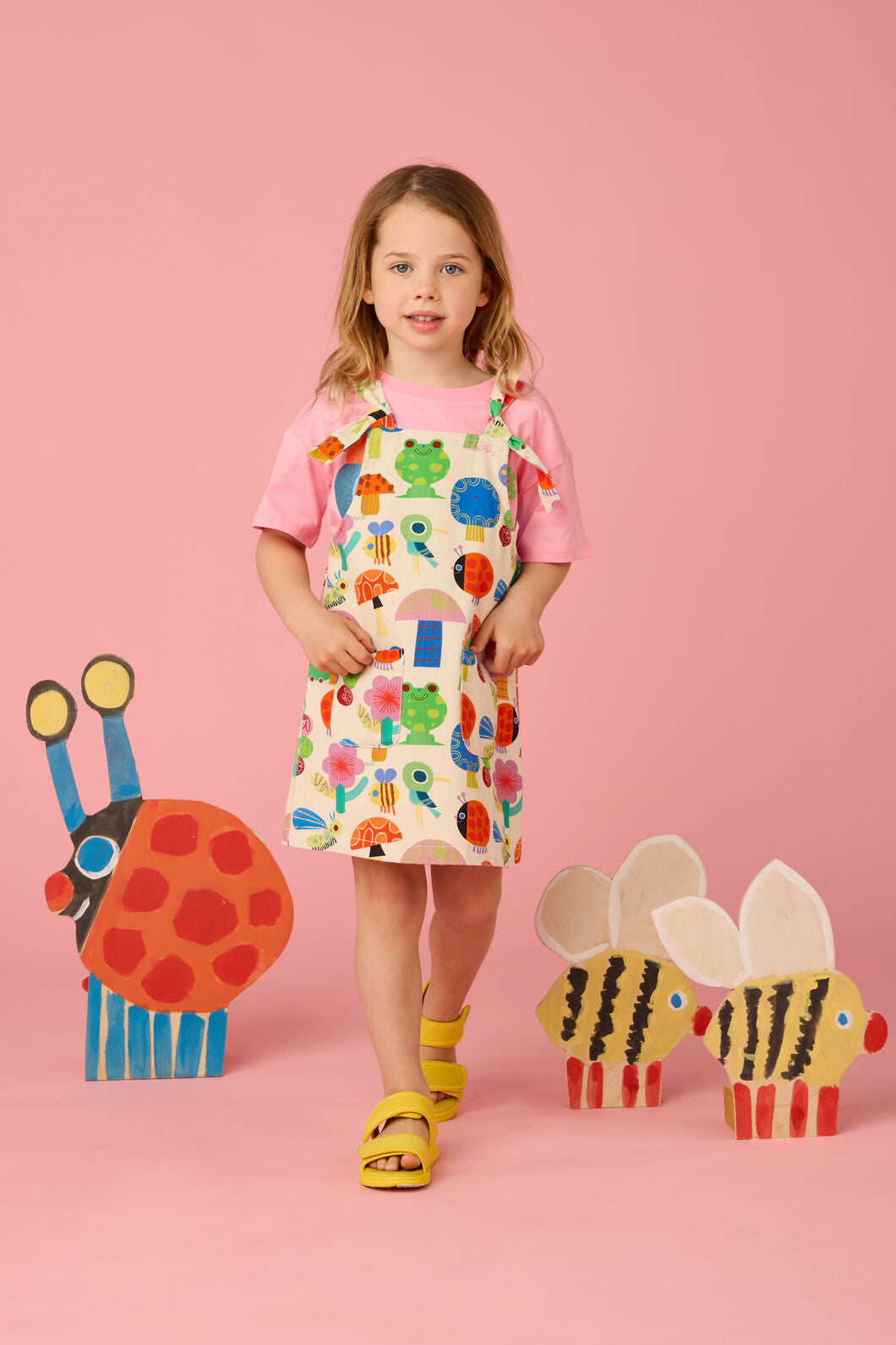 Gorman - Zany Zoo Kids Pinafore Dress - cream