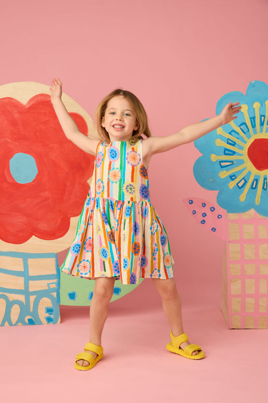 Gorman - Petal Pinwheel Kids Dress - multi