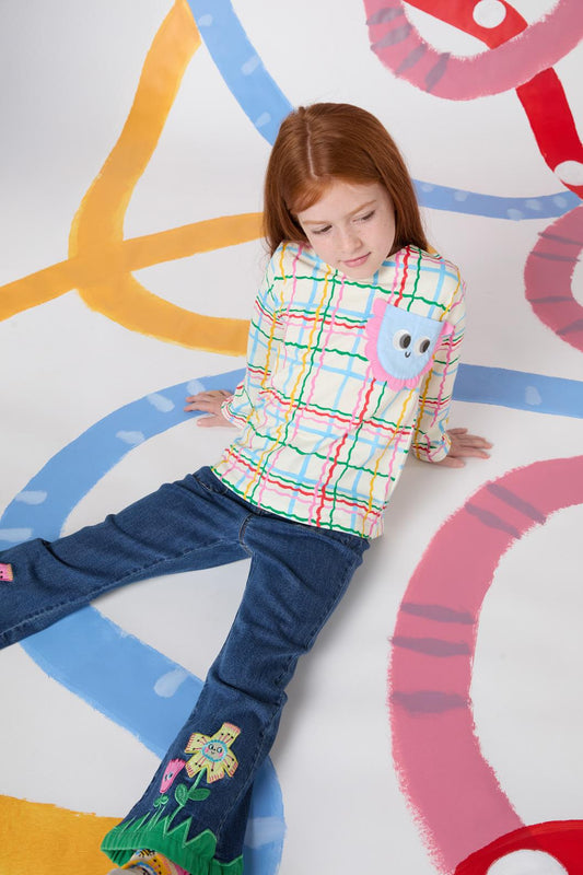 Gorman - Wavy Check Kids Pkt Top - multi