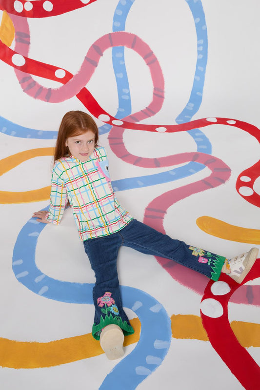 Gorman - Wavy Check Kids Pkt Top - multi