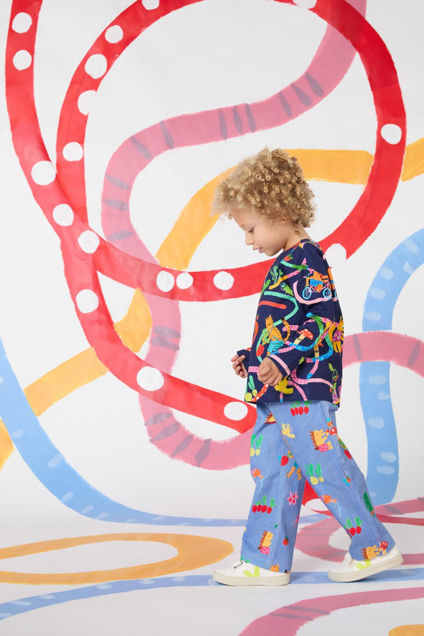 Gorman - Garden Kids Pants - blue