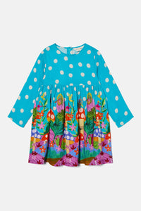 Gorman - Toadstool Spot Kids Dress - teal