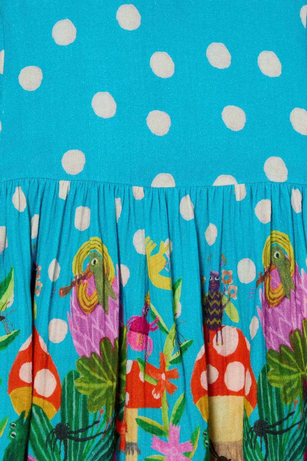 Gorman - Toadstool Spot Kids Dress - teal