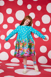 Gorman - Toadstool Spot Kids Dress - teal