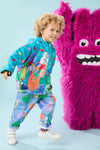 Gorman - Monsters Kids Border Raincoat - teal