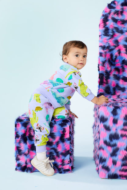 Gorman - Animals Baby Sweater - lavender
