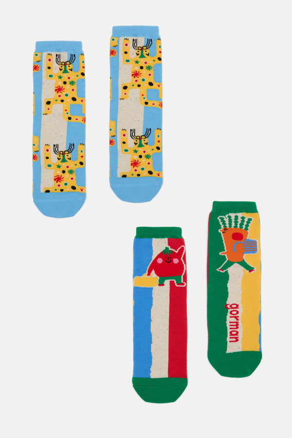 Gorman - Carnival stripe Kids Sock Pack - multi