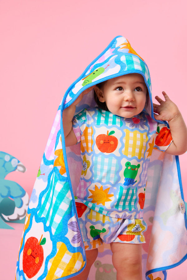 Gorman - Jumble Check Baby Towel - multi